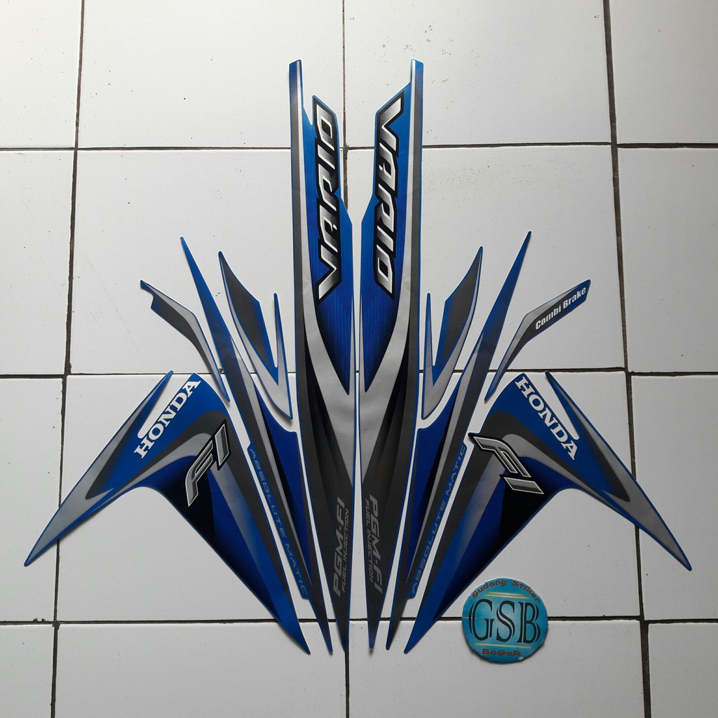 stiker honda Vario Cw 110 Fi 2014 Biru