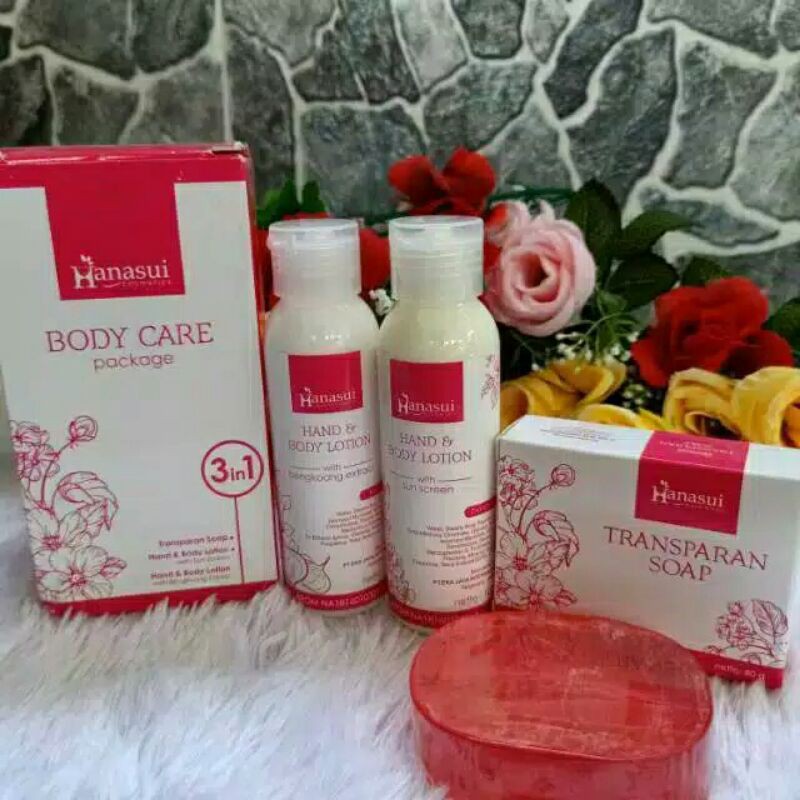 HANASUI BODY CARE PACKPAGE 3IN1 / PAKET BODY HANASUI 3In1
