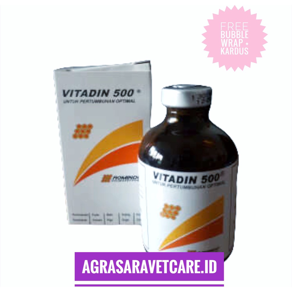 Vitadin 500 50 ml - VITAMIN AD3E Hewan SEPERTI VITOL FERTILIFE dosis lebih sedikit