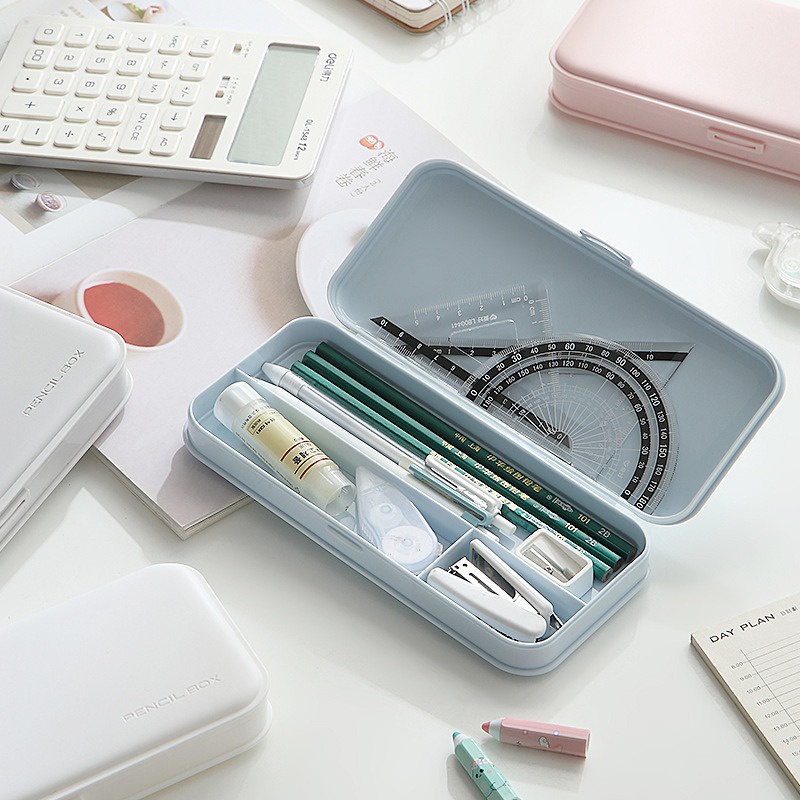 [Gongjin] Kotak Pensil Estetik / Aesthetic Pencil Case Tempat Bolpen Plastik PP Tepak