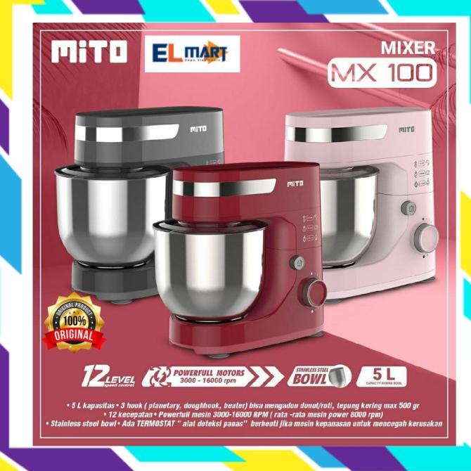 NEW mixer roti MITO MX100 5 Liter - standing mixer jumbo mito MX 100