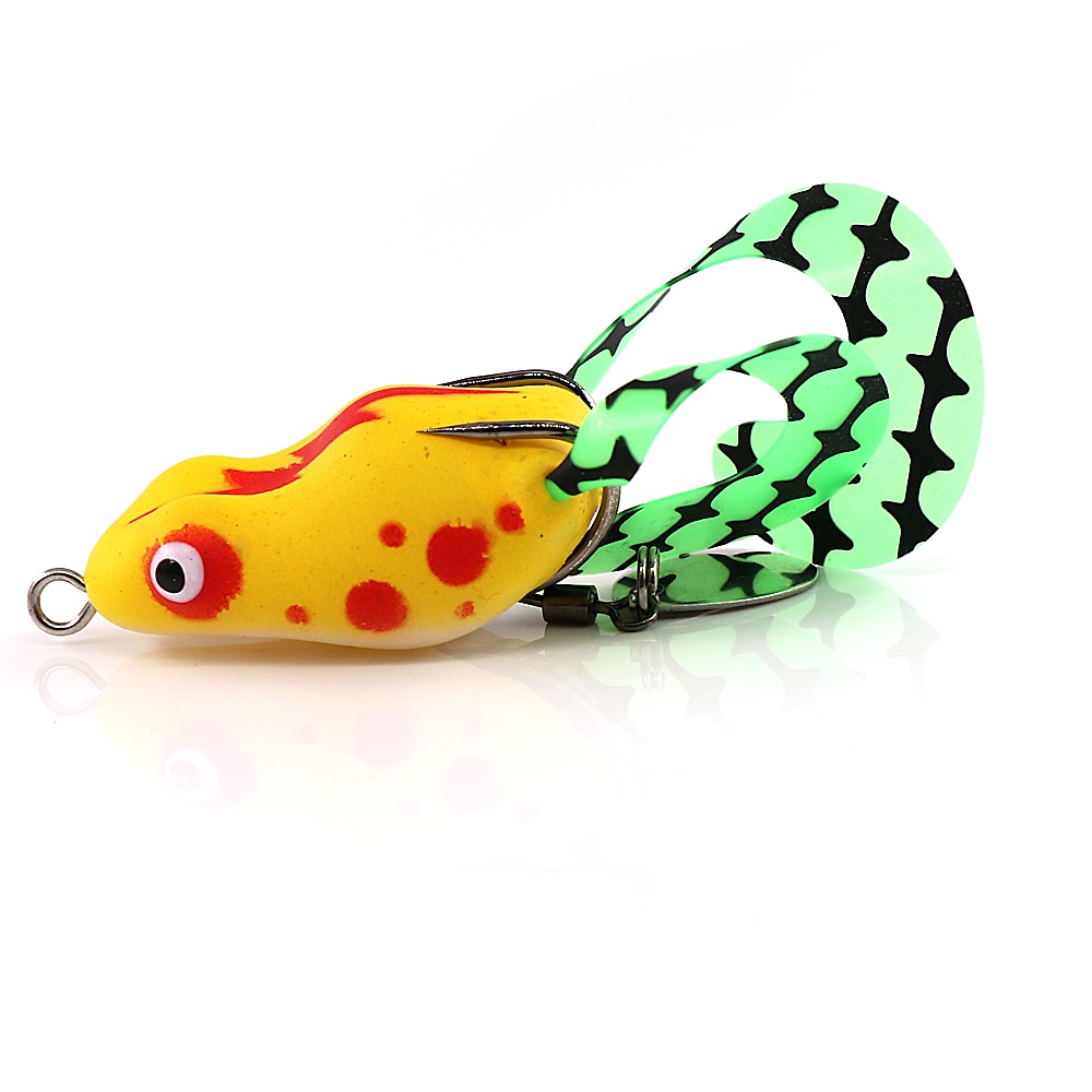 Umpan Pancing Softlure Bentuk Katak Ukuran 4cm / 8g Dengan Kail Ganda