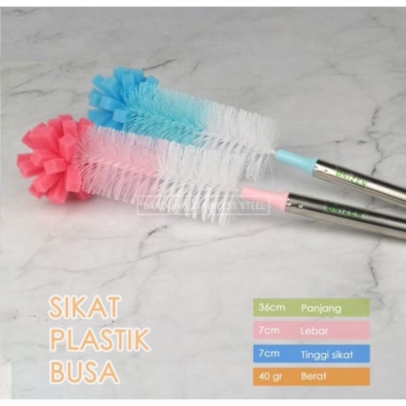 sikat botol minum busa sikat plastik besar gelas