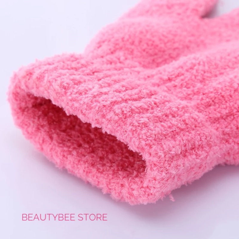 SOFT BATH GLOVES / SARUNG TANGAN HANDUK PENGERING RAMBUT/ TUBUH LINE SILUBI