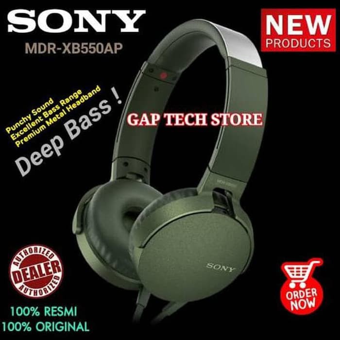 SONY MDR XB550 AP   XB550AP EXTRA BASS HEADPHONES WITH MIC ORIGINAL