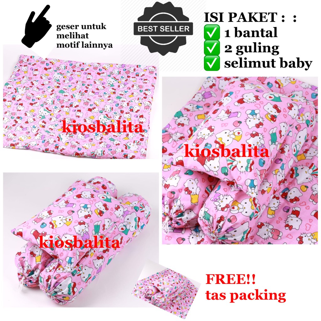 4in1 BABY BED SET Bedcover Selimut COVER BANTAL GULING Alas Tidur Bayi / KADO LAHIRAN /SELIMUT KASUR