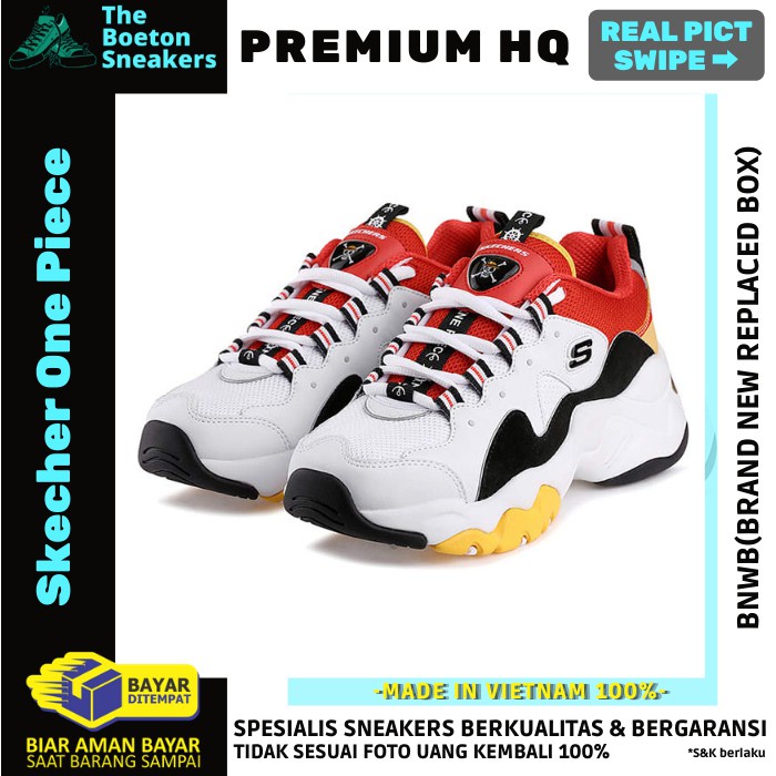 SEPATU SNEAKERS PRIA WANITA SKECHER D'LITES 3.0 X ONE PIECE MUNKEY DLUFFI PREMIUM QUALITY