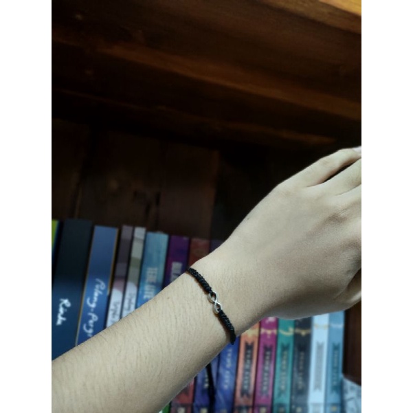 (Min Order 10rb bisa Mix gelang Lain)Gelang infinity Bronze Silver bisa couple benang diRajut