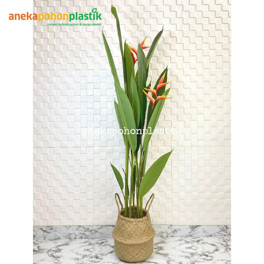 Pohon Artificial Pisangan Heliconia Bunga Bird Of Paradise T165 Latex Cover Purun Belly Dekorasi Stu