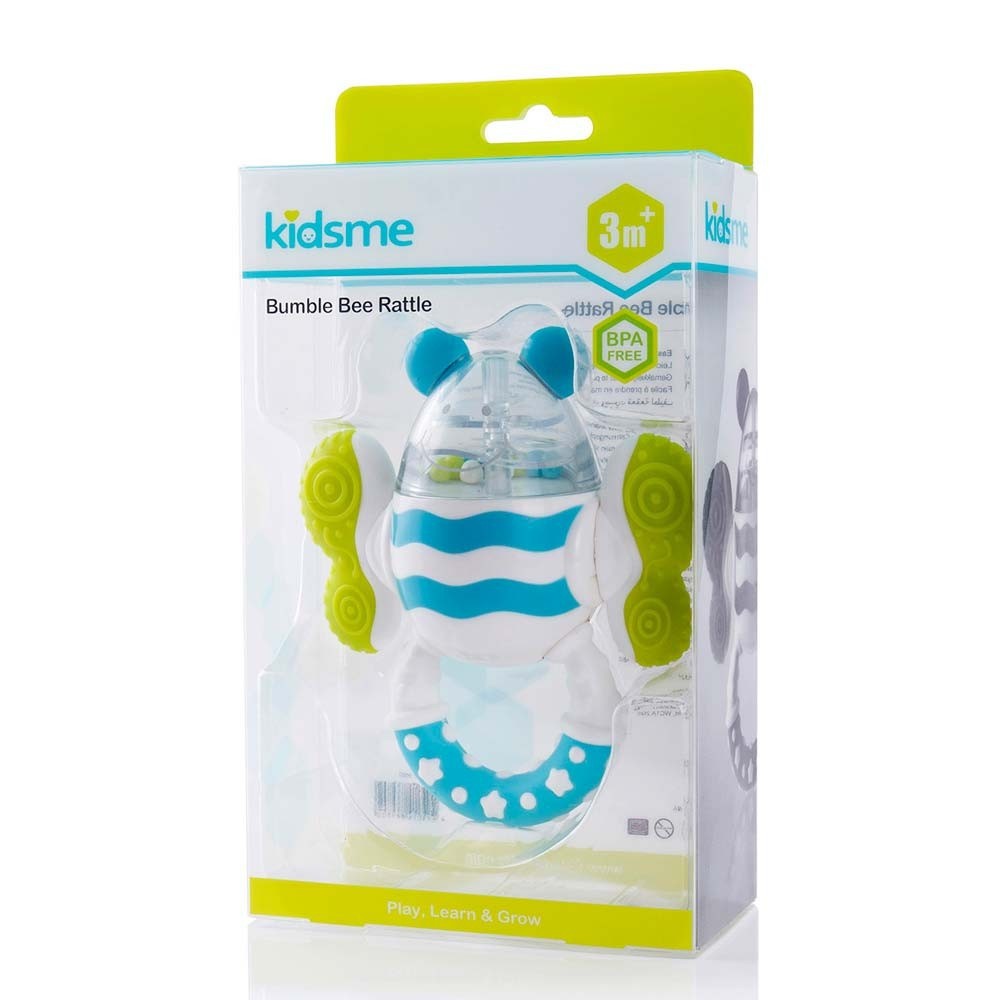 KIDSME Bumble Bee Rattle and Teether Mainan Gigitan Bayi Baby Toys Teething Teether Bayi