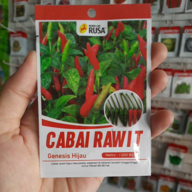 Benih Bibit Cabe Rawit GENESIS HIJAU Isi 200biji