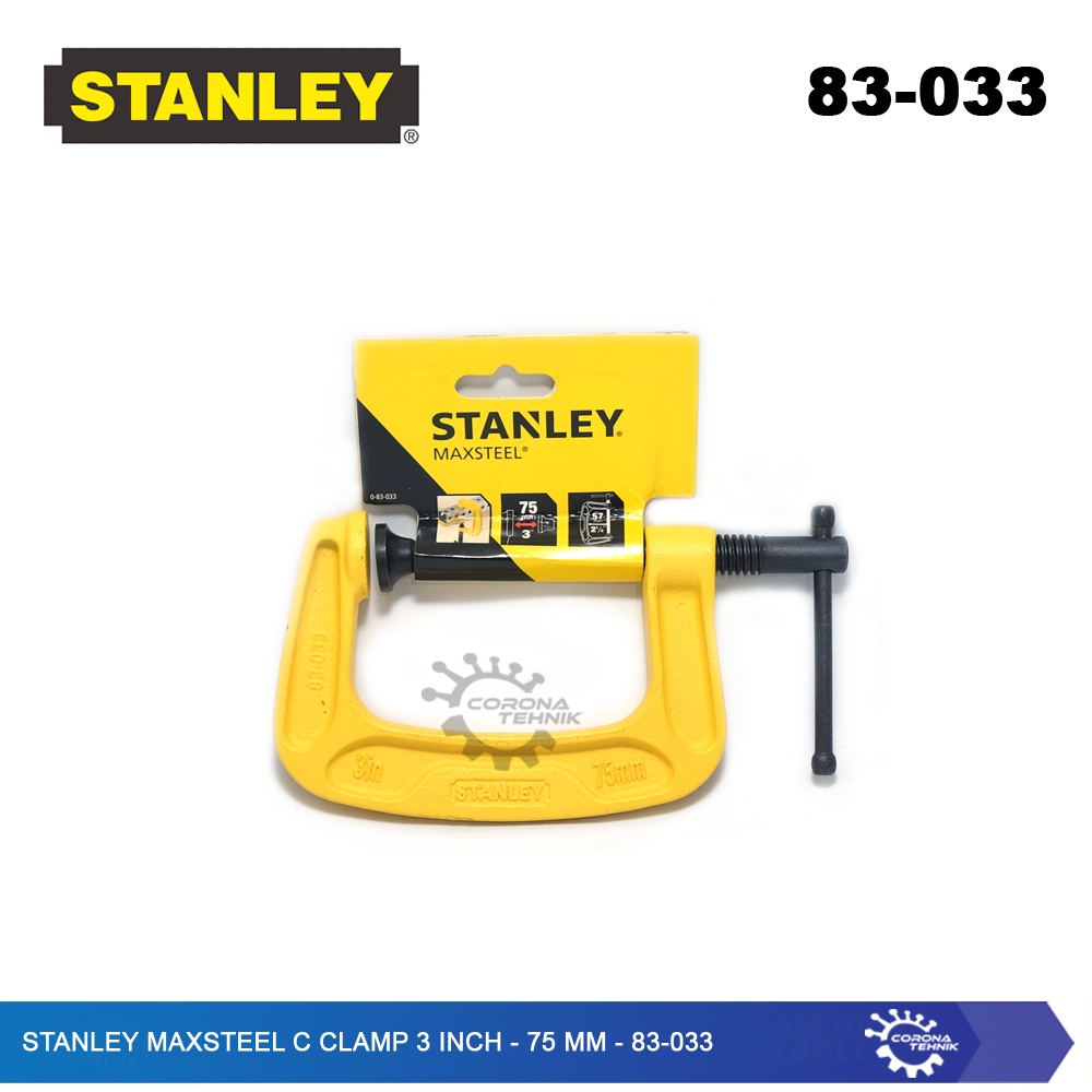 83-033 - Stanley MaxSteel C Clamp / G Clamp 3 Inch - 75 mm