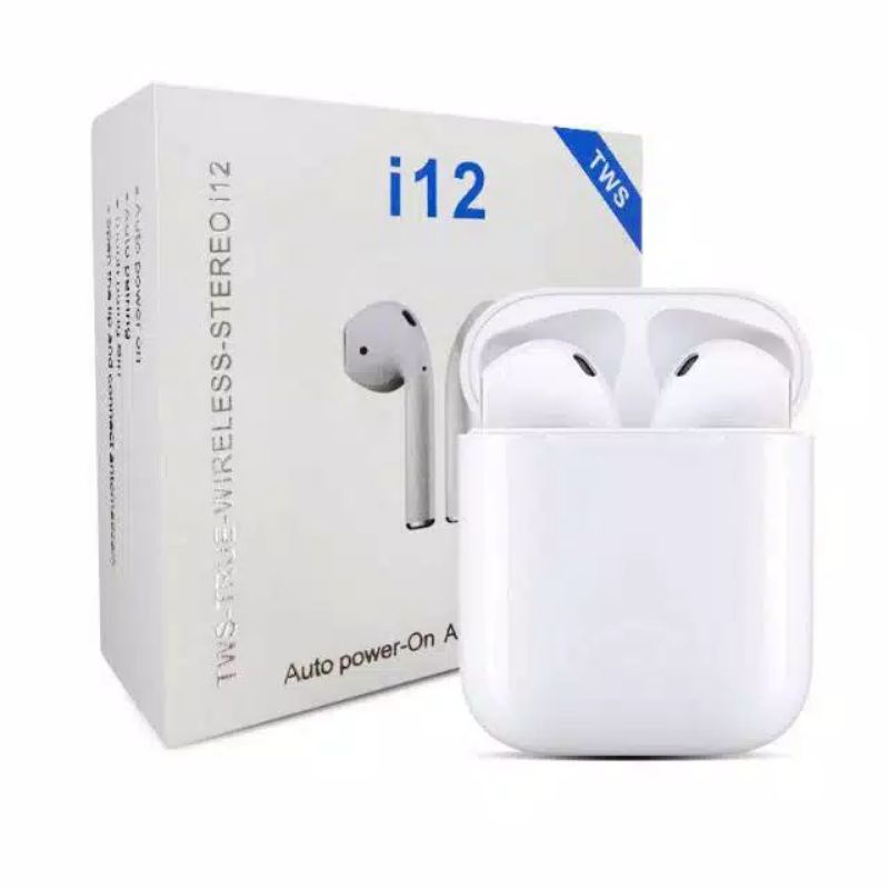 Headset wireless earphone  i12 - iPod  i12 Tws - Headset Bluetooth i12 - i7 tws
