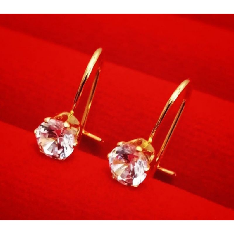 Anting Desi rosegold wanita titanium tidak luntur dan karat