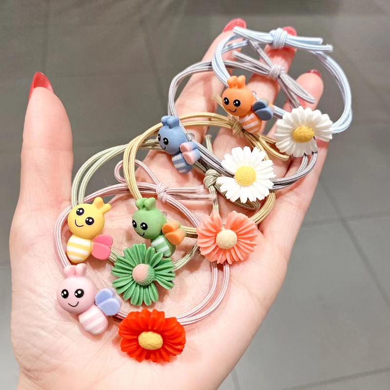 IKATAN RAMBUT KOREA IMPORT / IKAT RAMBUT KARET MOTIF KOREA STYLE / AKSESORIS RAMBUT KOREA / KARET GELANG RAMBUT-I.R - #2 RANDOM