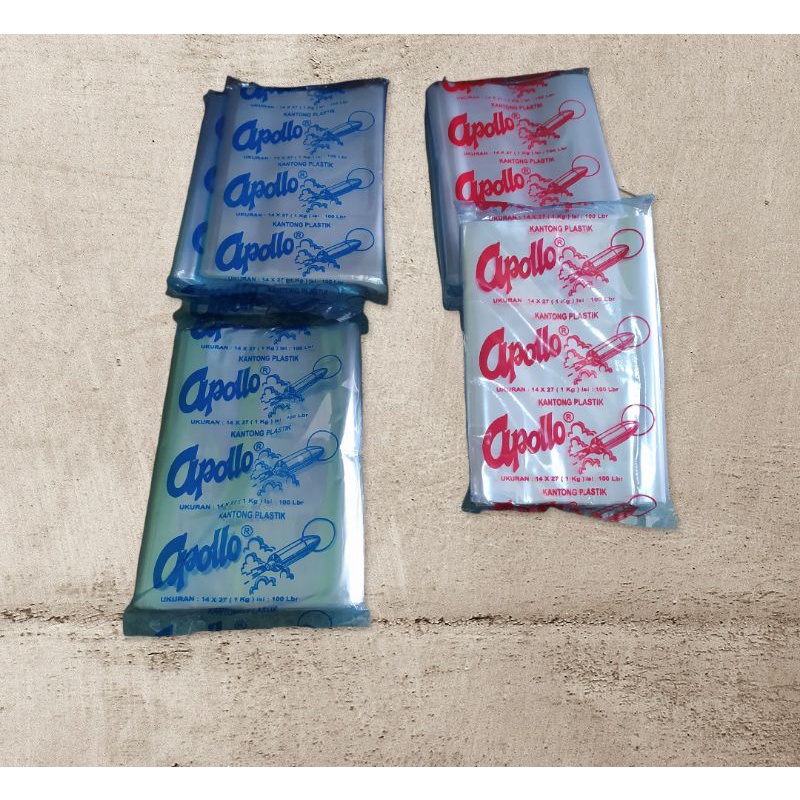 Plastik PP Bening Apollo Merah & Biru 1kg/1 kiloan