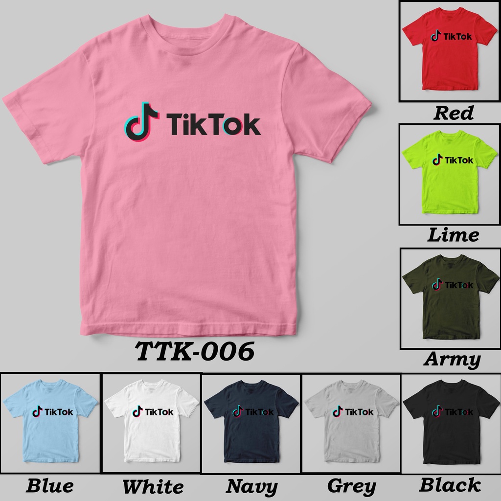 FREE CUSTOM NAMA !! Kaos TikTok Kualitas PREMIUM - BAHAN COMBED 30s