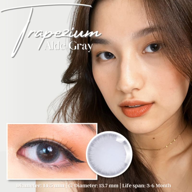 Softlens TRAPEZIUM 14.5 MM ALDE GREY MINUS -0.50 S.D -6.00 by CTK