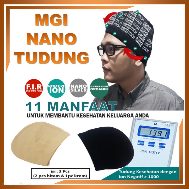 Topi Tudung Terapi Kesehatan Mgi Dengan Teknologi Nano/Topi Tudung kesehatan Terapi Sakit Kepala