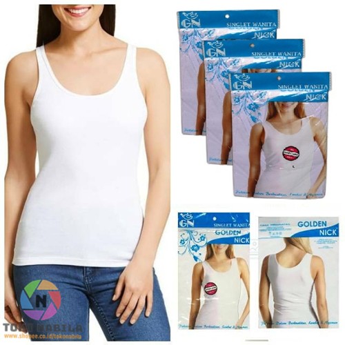  Kaos  Dalam Singlet  Wanita  GOLDEN NICK Shopee Indonesia