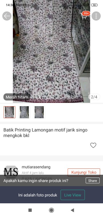 Batik Printing Lamongan Motif Jarik Singo Mengkok Bkl