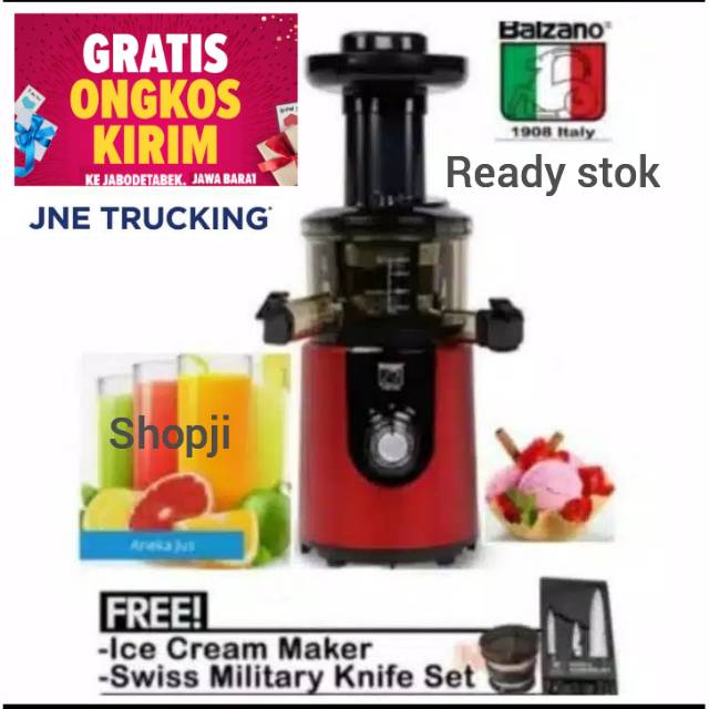 ONGKIR = 0 BALZANO Slow Juicer Garansi Resmi
