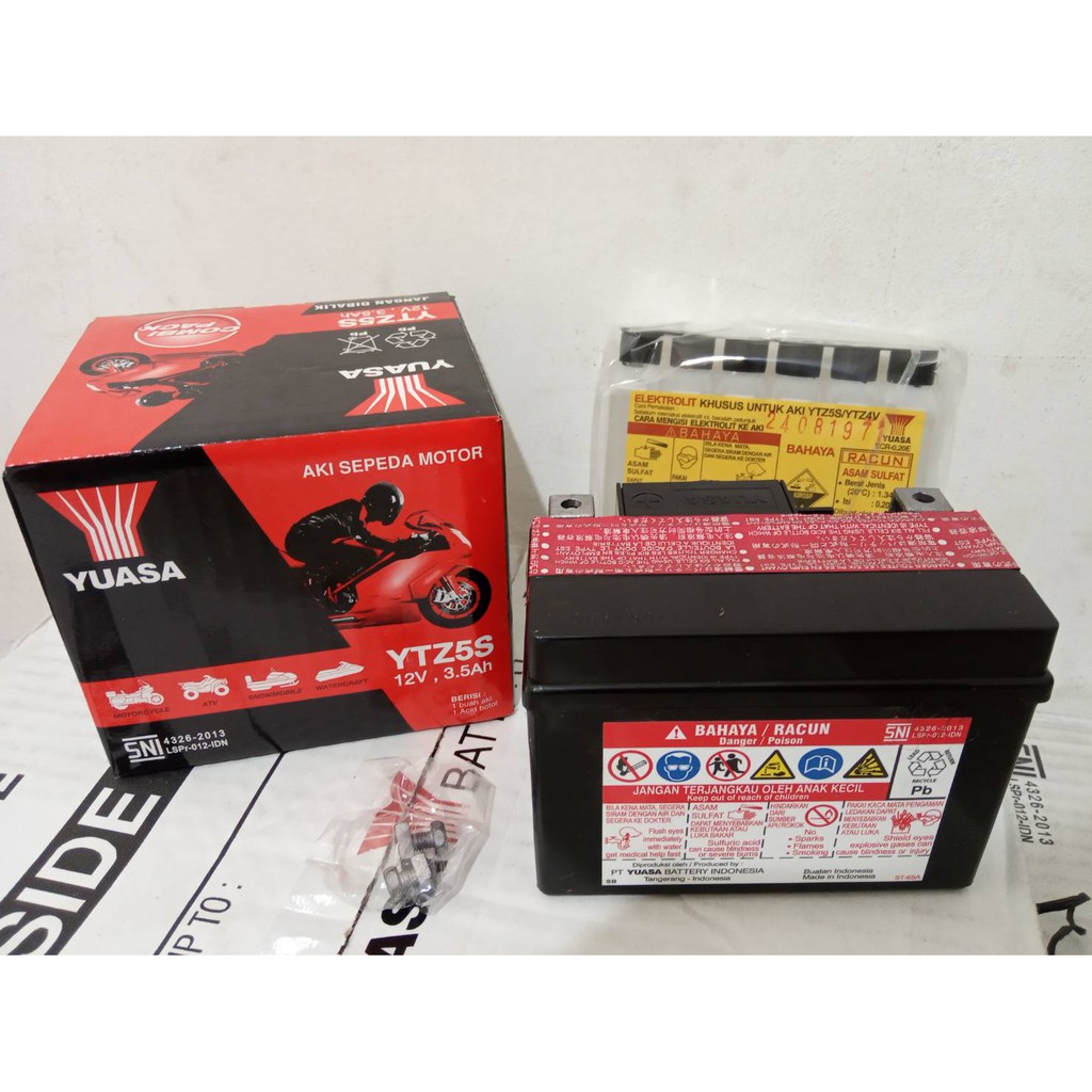 Aki Motor Xeon, Fino, Blade, Revo, Mio GT, Verza, CS1, X-Ride YTZ5S YUASA ORI