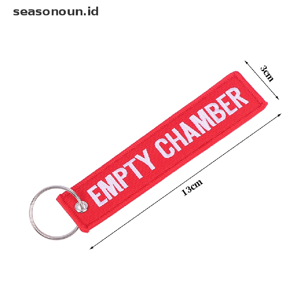 【seasonoun】 Empty Chamber Keychain Luggage Tag Embroidery Keychain .