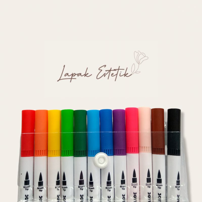 

Color Brush Pen / Pena Kuas Warna Joyko CLP-06 / 12 Warna / Color