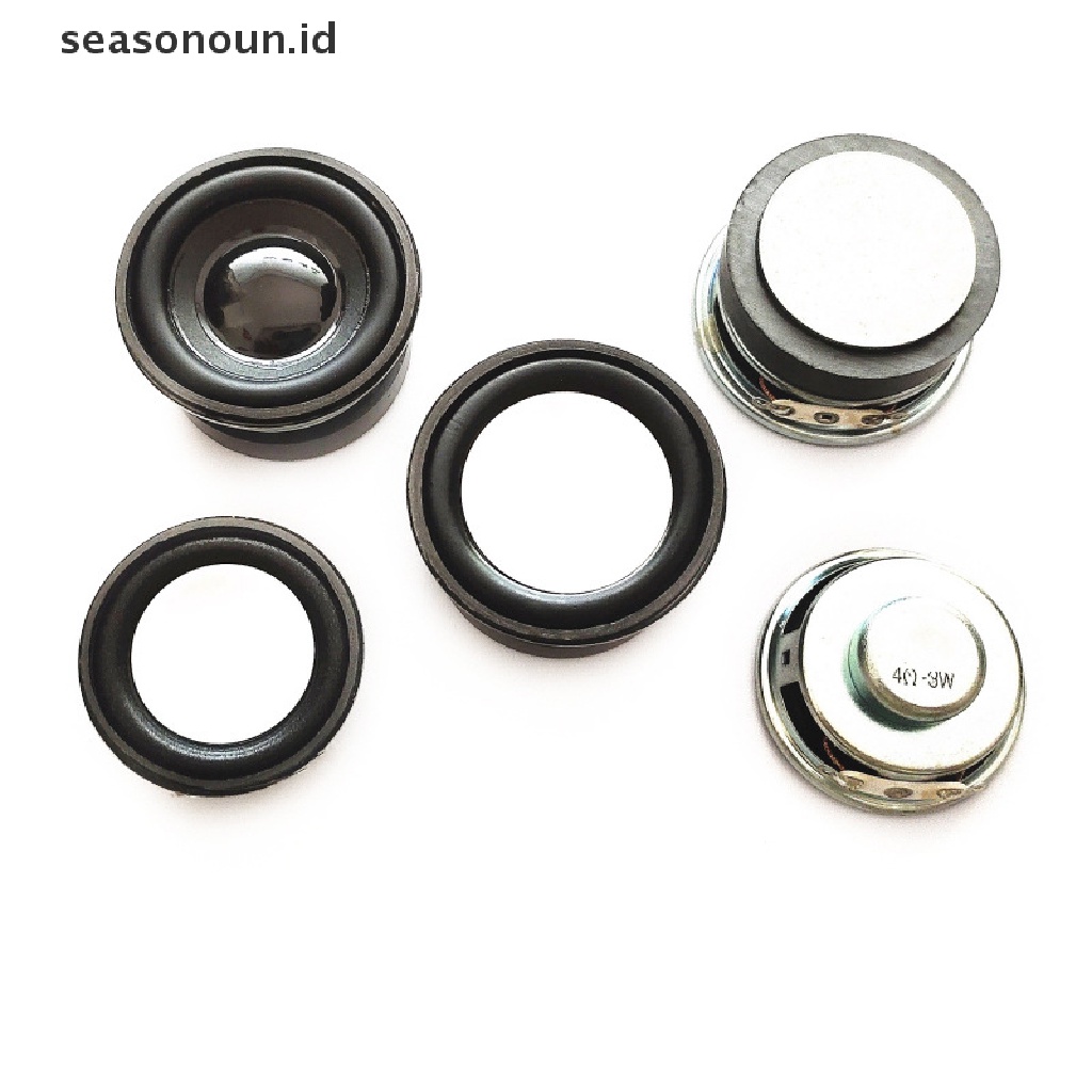 【seasonoun】 2pcs 40mm internal magnetic speaker 1.5 inch PU edge 4 Euro 3w5W speaker .