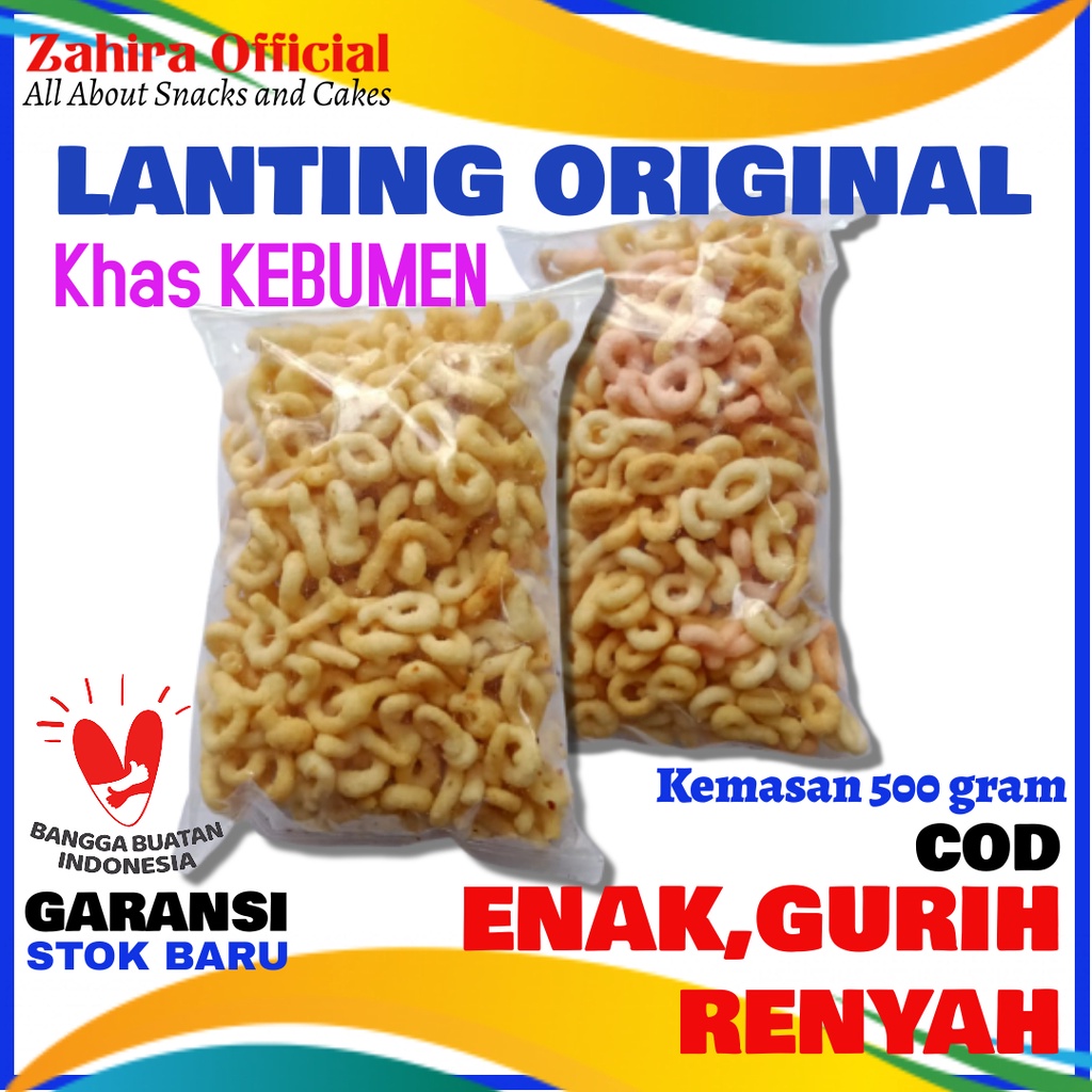

Lanting Klanting Singkong Bawang Original Oleh-oleh Kebumen 500gram