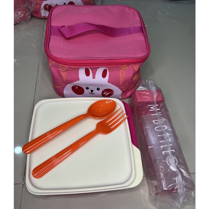 Kotak makan set anak / tempat makan komplit anak / set bekal makan anak