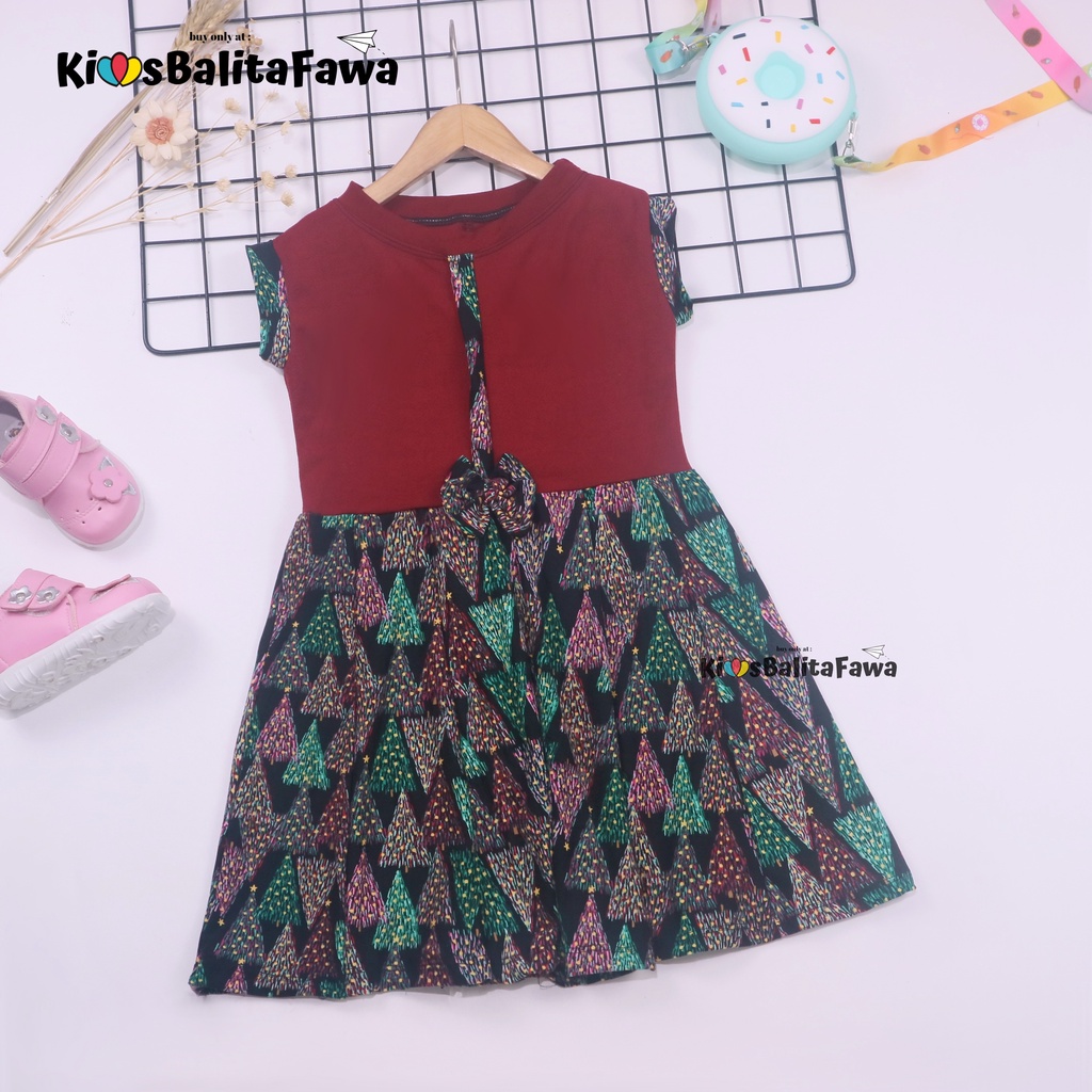 (KODE B) Dress Lala uk 4-5 Tahun / Baju Anak Perempuan Murah Dres Batik Yukensi Adem Pakaian Pesta