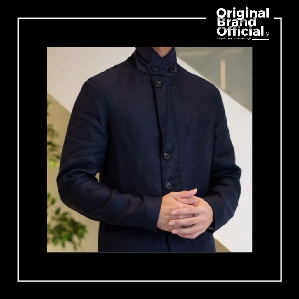 Massimo dutti jacket Navy linen ORIGINAL