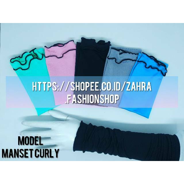 Manset Tangan Curly 2 Layer / Handsock Jempol / Handsock Wanita / Handsock Tangan / Handsock Muslim