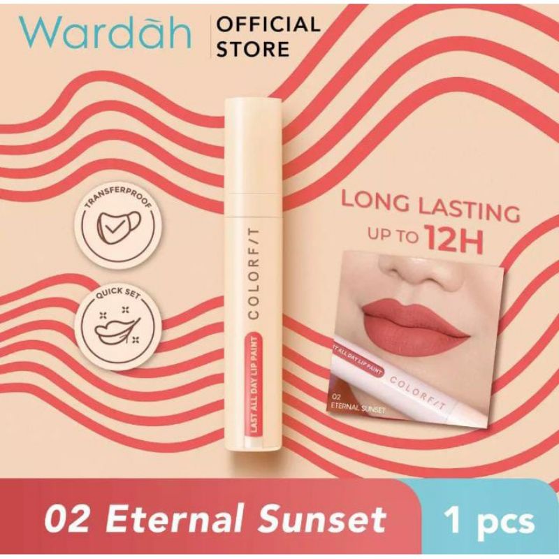 Wardah Colorfit Last All Day Lip Paint Ombre 02 &amp; 07 | Paket Lip Cream Ombre