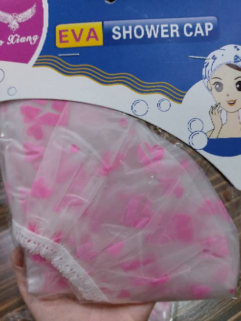 Shower cap motif Bunga / topi mandi