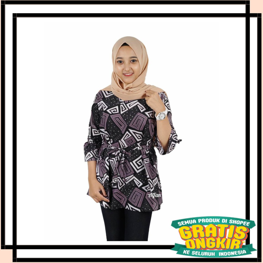 MOTIF TERBARU MODEL KOREA BATIK KEKINIAN SEMARANG / atasan batik