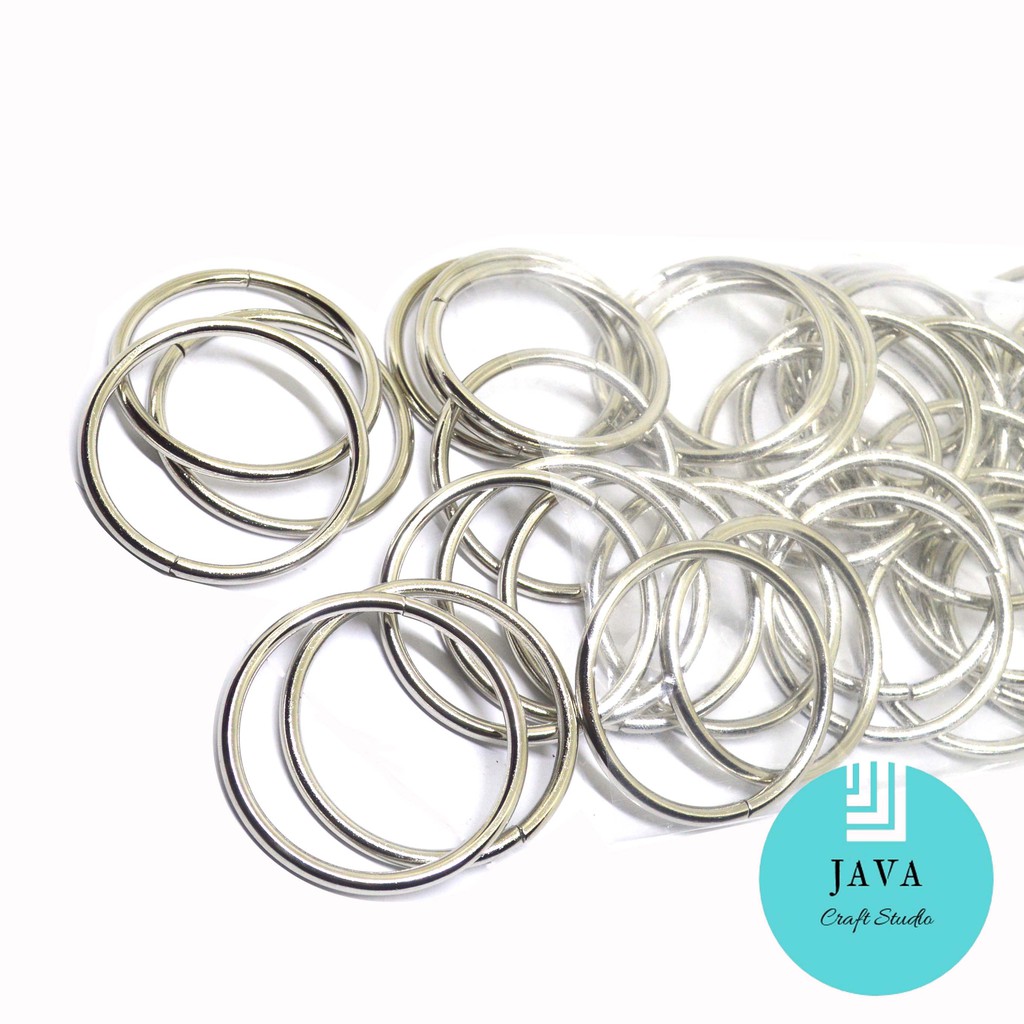 RING AKSESORIS TAS WANITA 4.5 CM PER 100 PCS WARNA NIKEL RO 45 STS NK