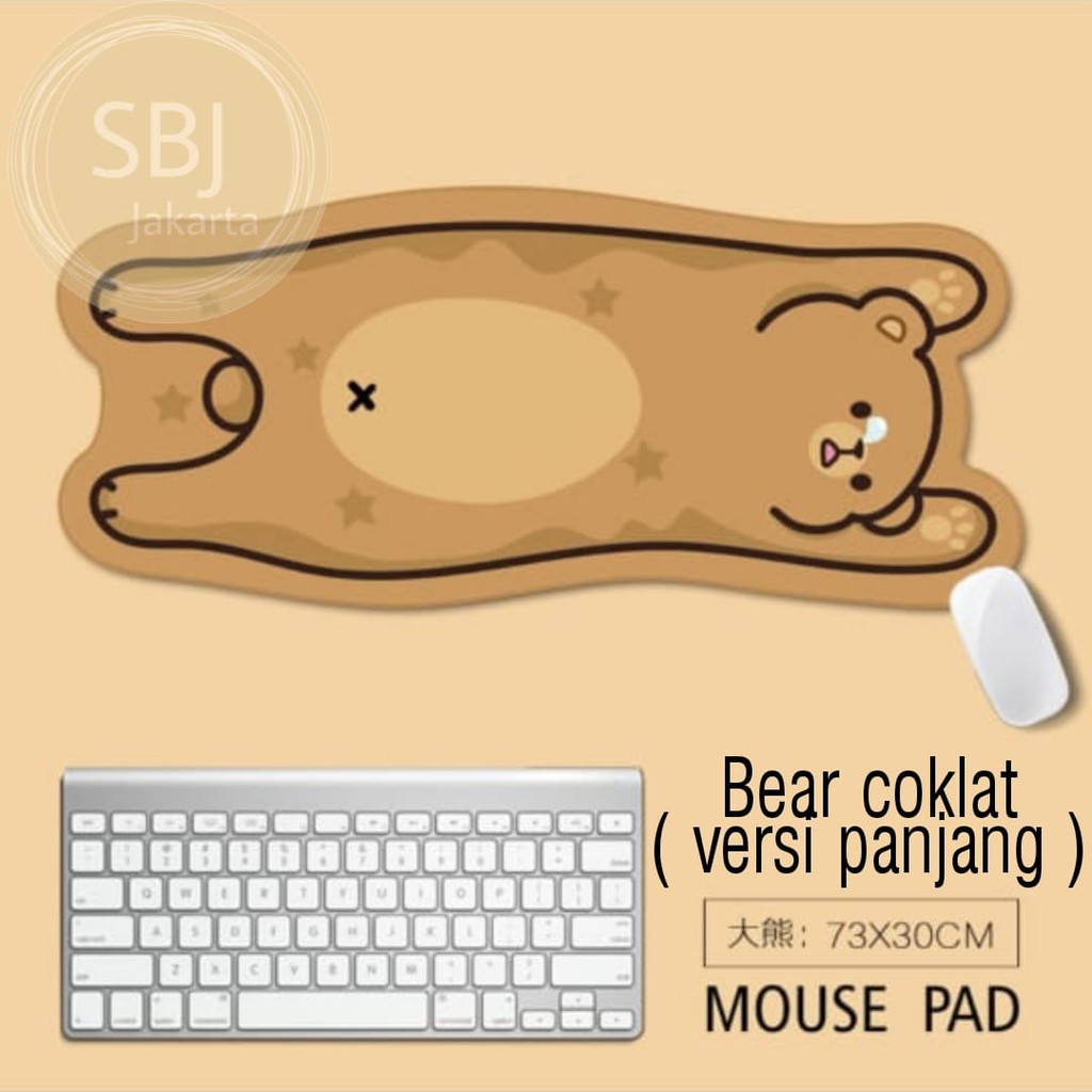 Mouse Pad Korea Premium Tebal kualitas Top Anti Slip Motif Kartun SB02 Large Size mousepad