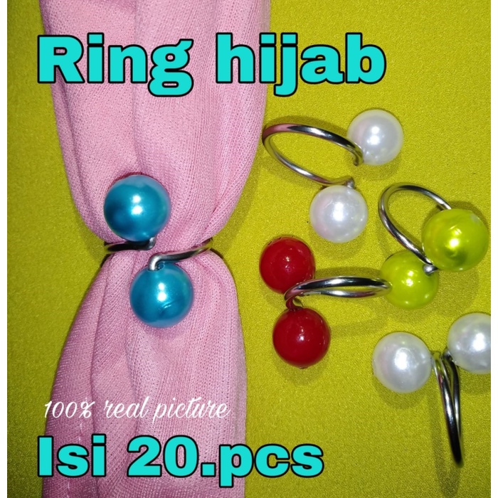 GROSIR ISI 20.PCS Ring hijab/ring kerudung segi empat/bros jilbab/ring hijab model terbaru 2021/ring