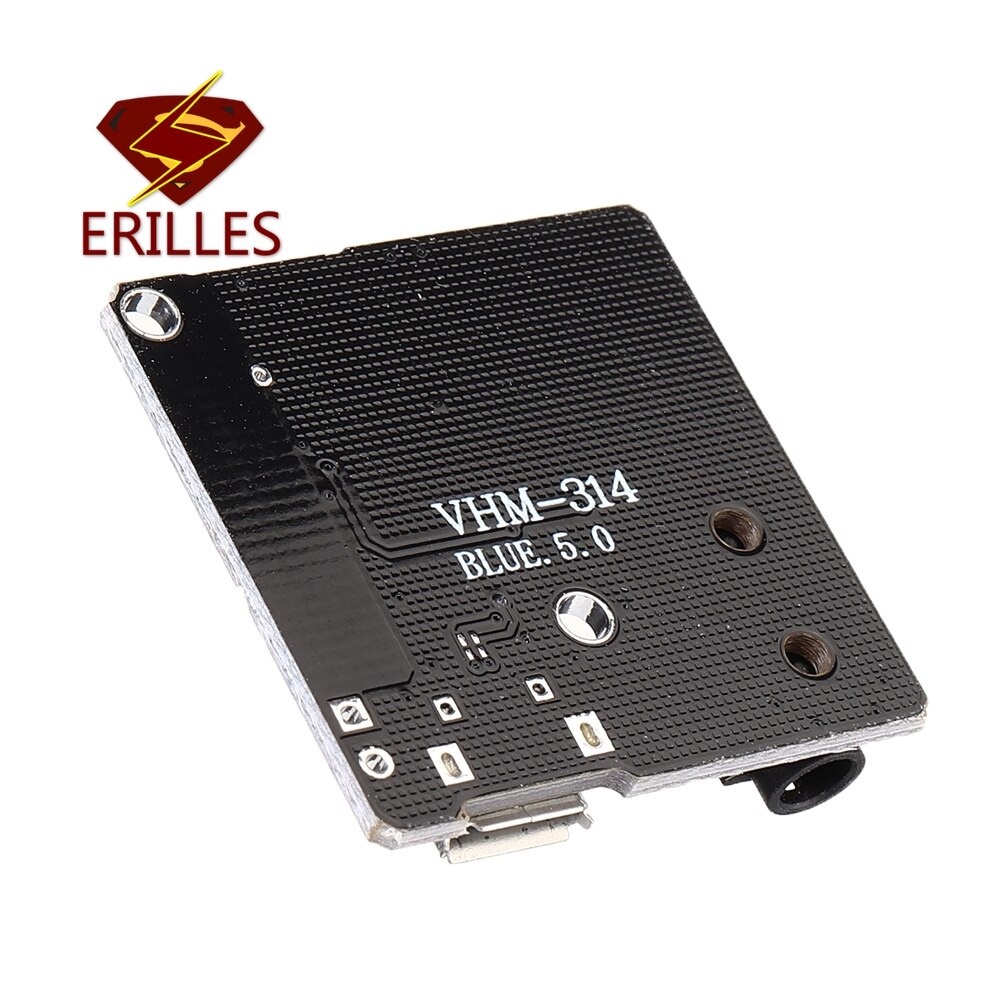 ERILLES Bluetooth Audio Receiver 5.0 Lossless Decoder Board 3.7-5V - VHM-314 - Black