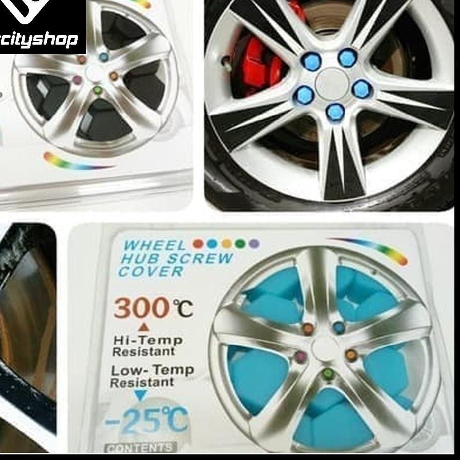 ✿ VSB159 Tutup Baut Silikon Lugnut Velg Silicone Car Wheel Cover Hub Screw ➨