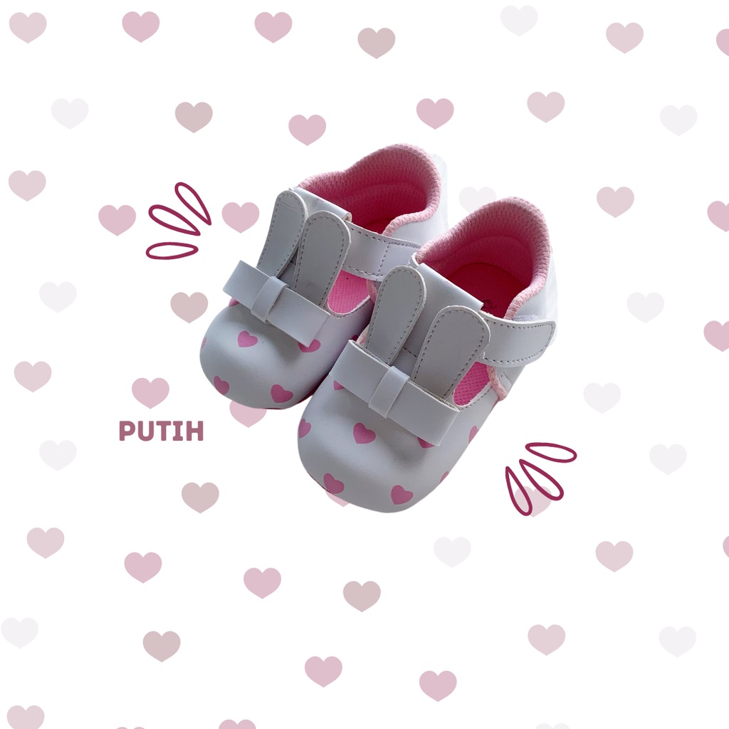 sepatu baby perempuan laki laki 0 6 12 18 bulan BUNNY LOVE prewalker baru jalan