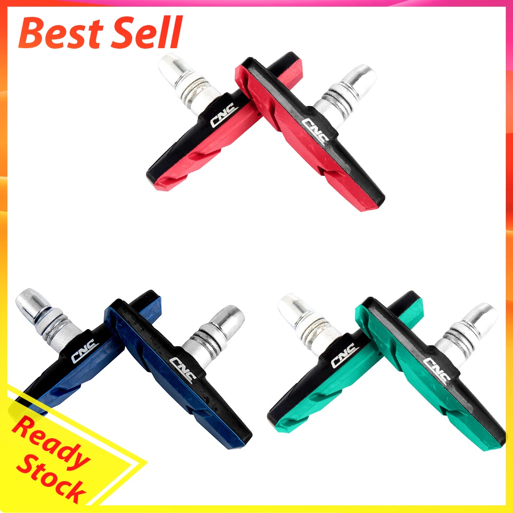 1 Pair Mountain Road Bicycle V-Brake Pads Bike Rubber Brake Holder Blocks