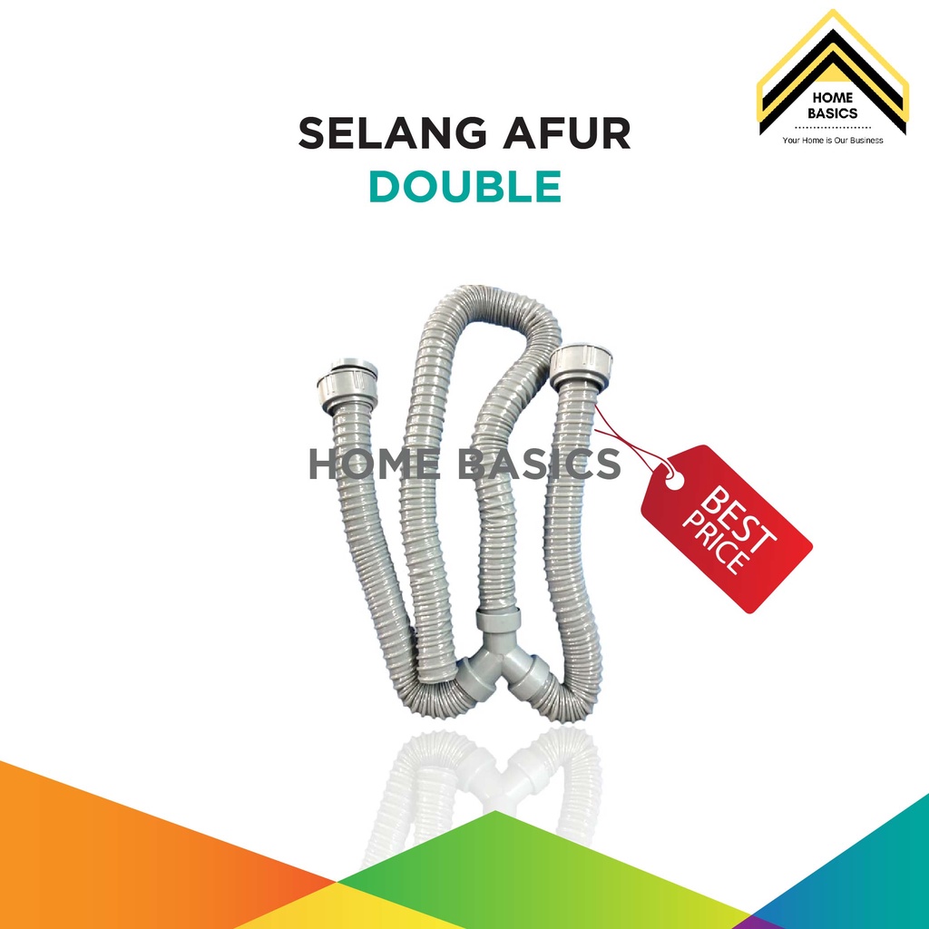 Selang Afur Cuci Piring Double / Selang Buangan BCP Cabang / Selang Pembuangan Wastafel