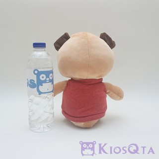 boneka anjing lucu coklat kaos rajut merah  maroon  gambar  