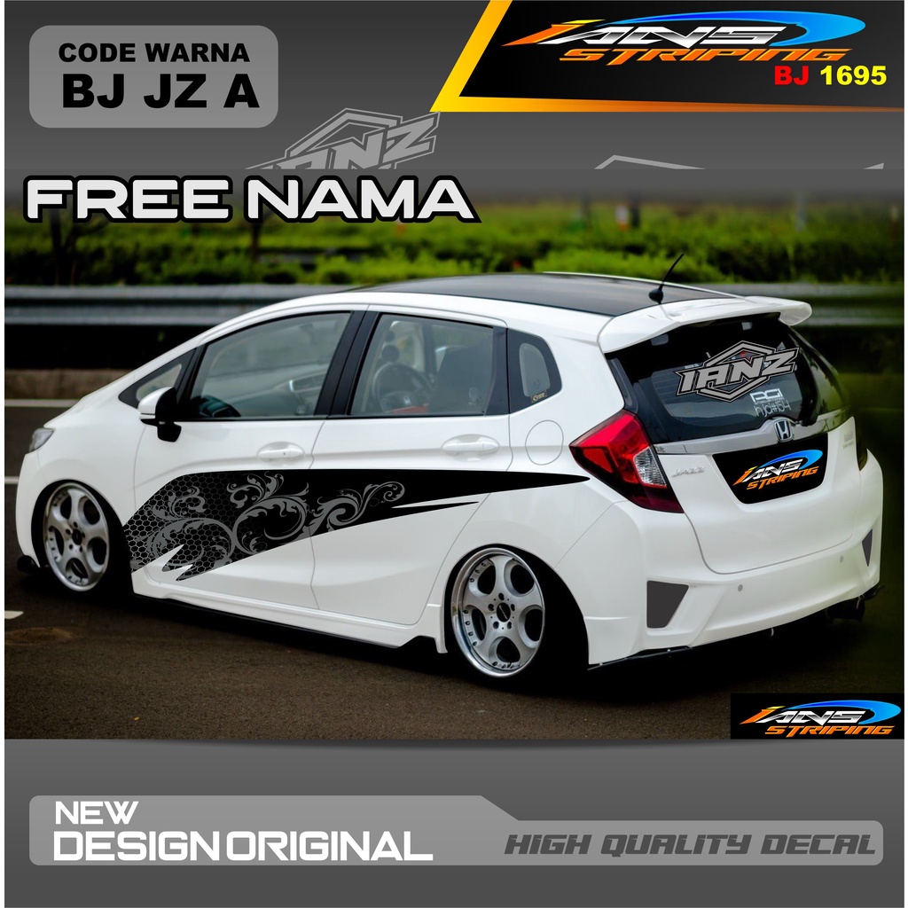 DECAL STIKER  MOBIL HONDA JAZZ JES AYLA AGYA / STIKER MOBIL TERBARU / VARIASI STIKER MOBIL