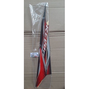 STIKER STRIPING LES BODY MOTOR HONDA REVO FIT 2010 2011 MERAH BODY HITAM BAHAN ORIGINAL