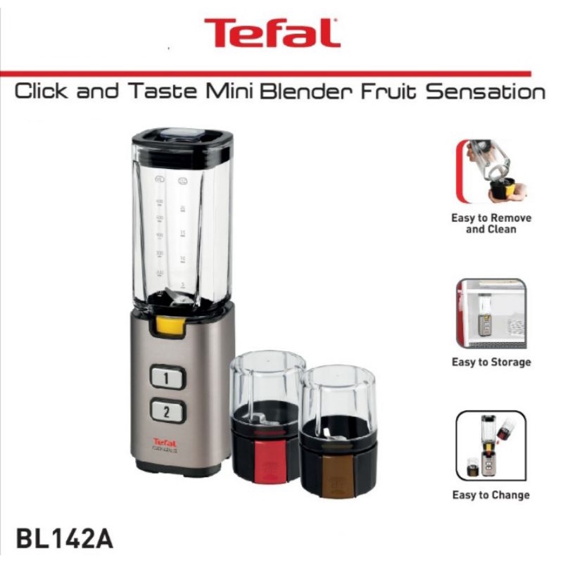 Tefal Click & Taste Mini Glass Blender BL142A42.